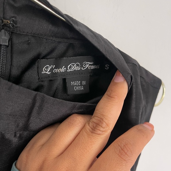 L’ECOLE DES FEMMES Black High Neck Dress Size Small - Picture 6 of 7